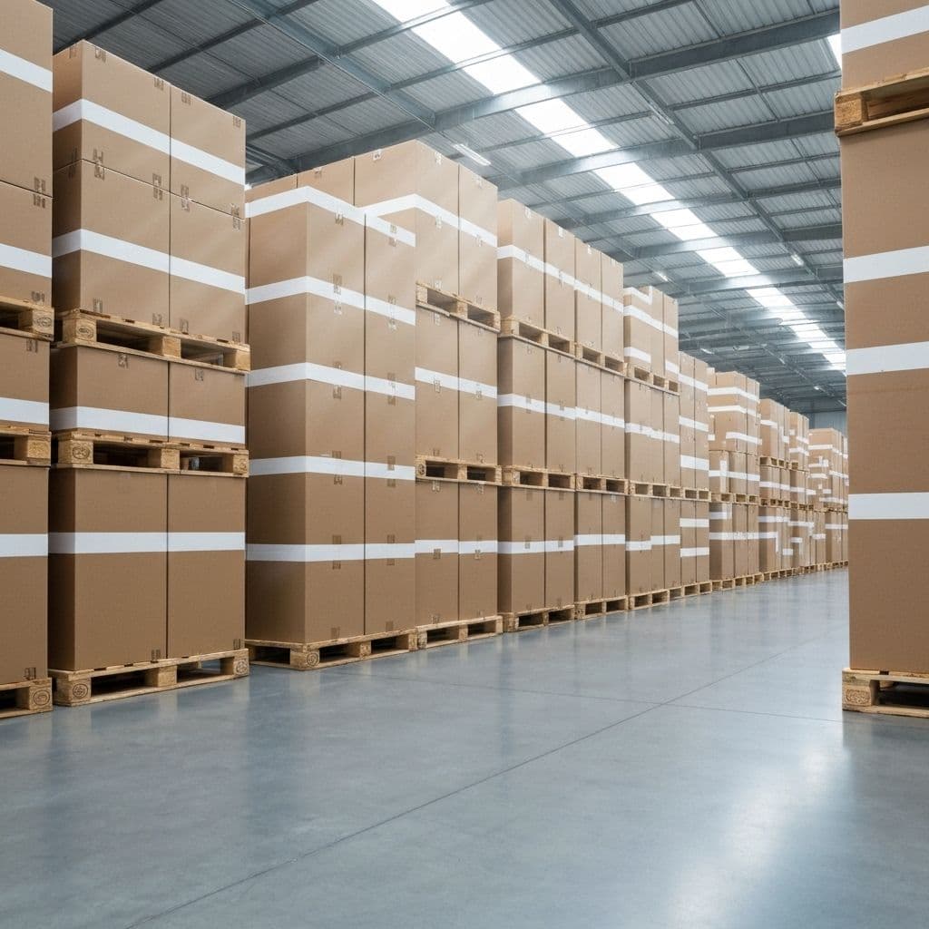 Warehouse with office supplies